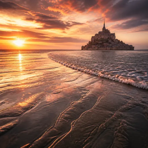 Vagues de mascaret au mont Saint Michel : vivre la baie en mouvement